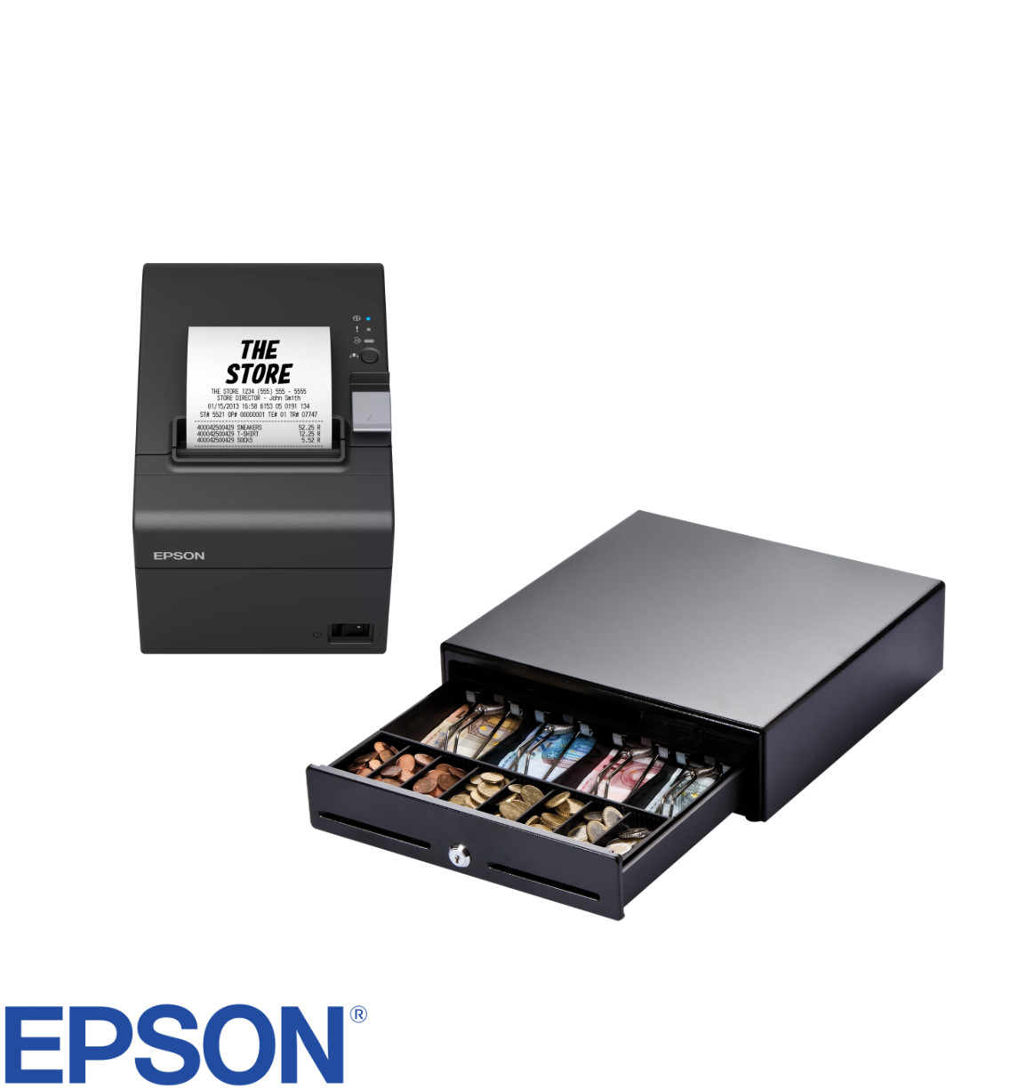 Epson TM-T20III et tiroir-caisse