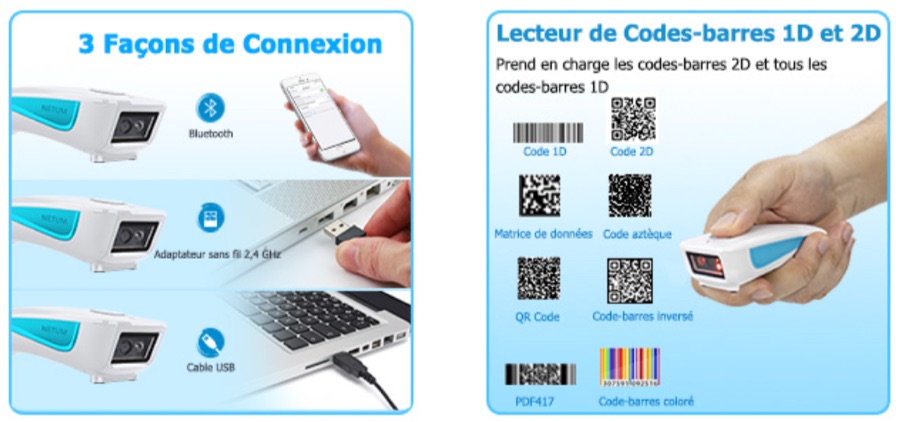 Lecteur code-barre Netum C850
