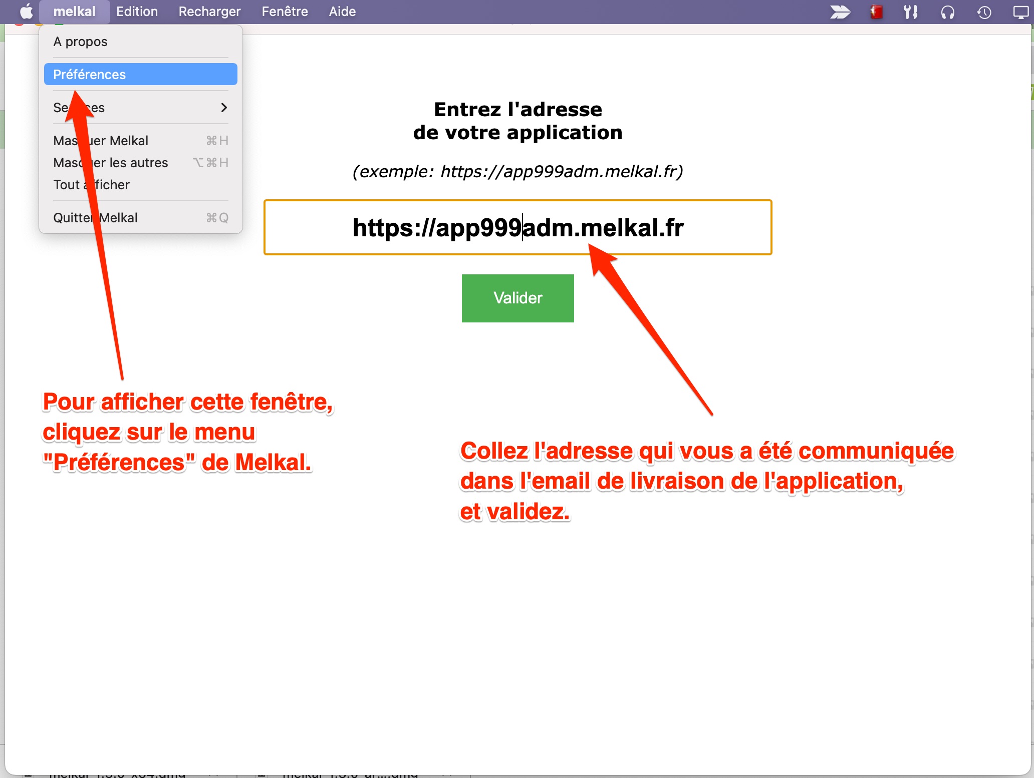 Installation de l'application Mac