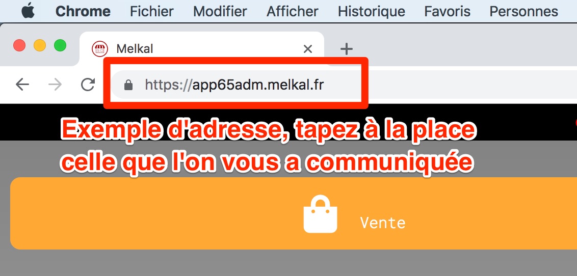 Installation de l'app web sur un navigateur web