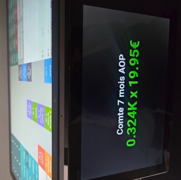 Ecran client 10" du Sunmi T3 